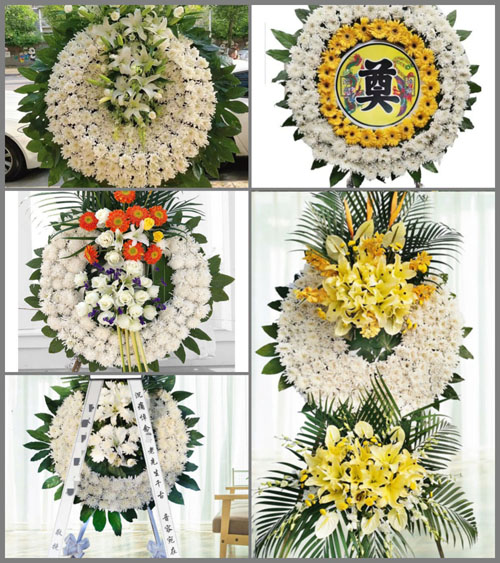广东梅州市蕉岭县蕉城镇黄田村花圈速递